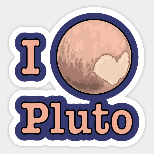 I "Heart" Pluto Sticker by xenotransplant